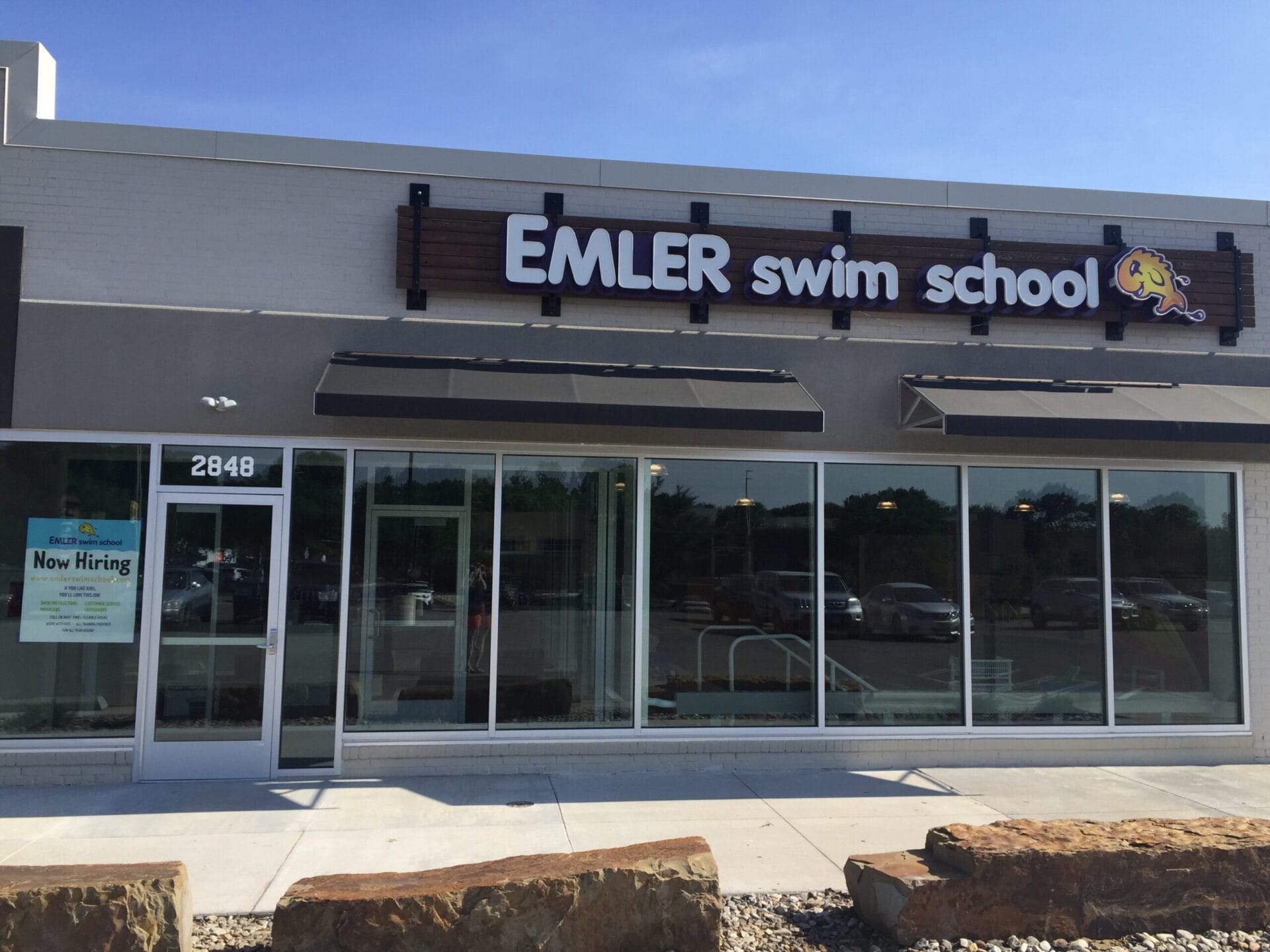 Exterior of Emler Swim School in Westwood, KS