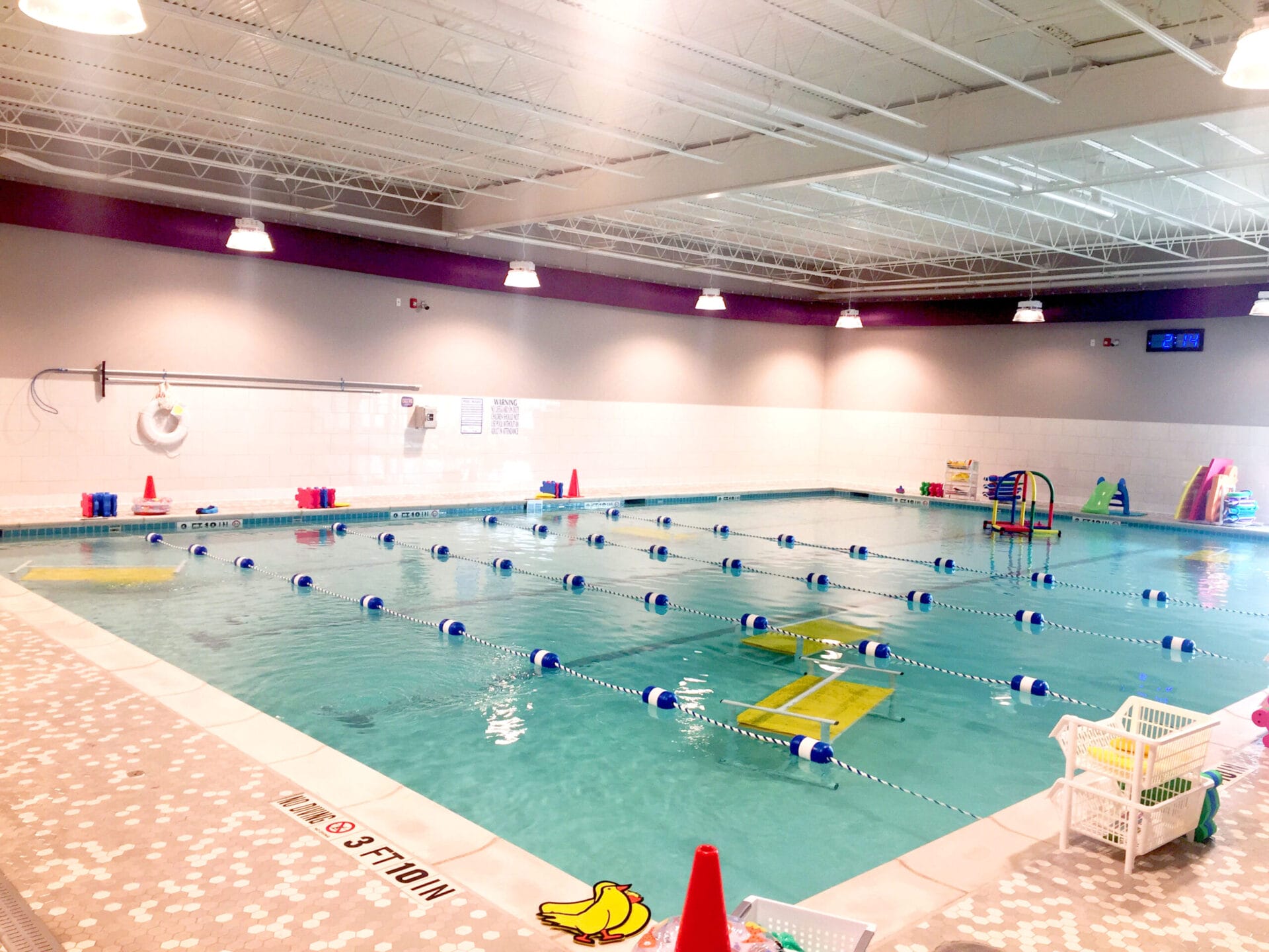 Indoor swimming pool at Emler Swim School's Kansas City - Westwood location