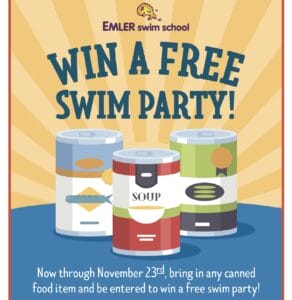 Emler Swim School Win a Free Swim Party banner